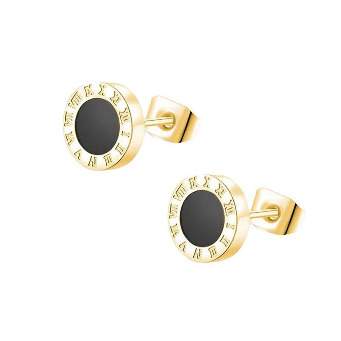 Wholesale Earstuds made of titanium steel that do not fade, simple and versatile accessories with a retro and high-end feel