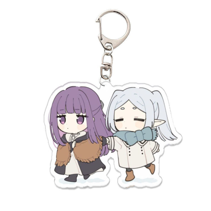 Wholesale Peripheral Keychain Anime Ultra-clear Acrylic Couple School Bag Pendant Cute Bestie