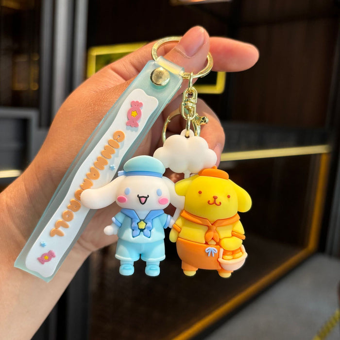 Wholesale 2pcs Cute Cartoon Silicone Keychain Gift Car Key Accessory