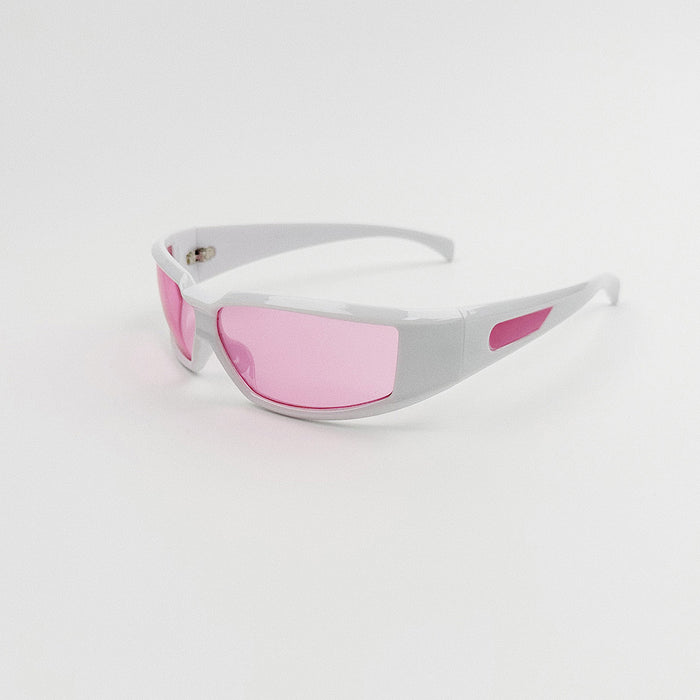 Wholesale Sunglasses Square Reflective Silver Frame Glasses