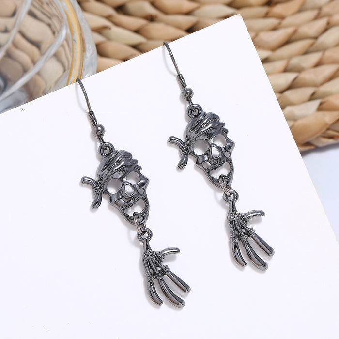 Wholesale Halloween Series Skull Spider Pumpkin Alloy Earrings JDC-ES-HengX006