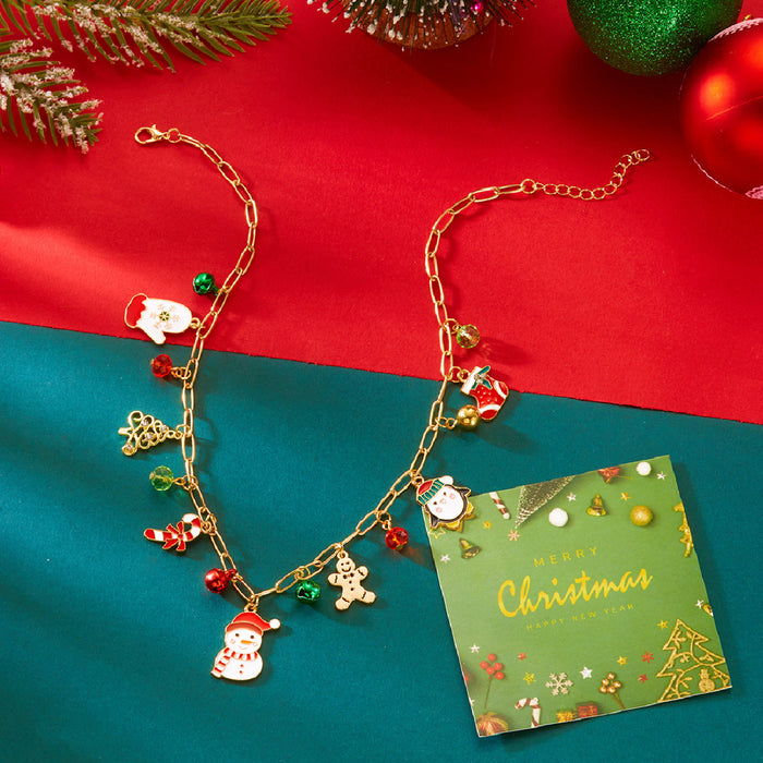 Wholesale Zinc Alloy Christmas Snowflake Pendant Necklace for Women Fashion Accessory