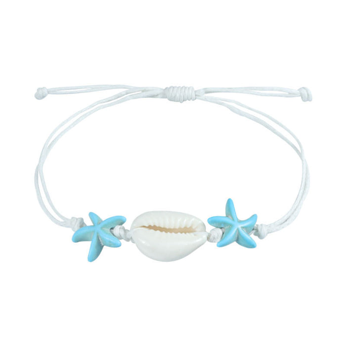 Wholesale summer starfish shell turquoise turtle ocean bracelet