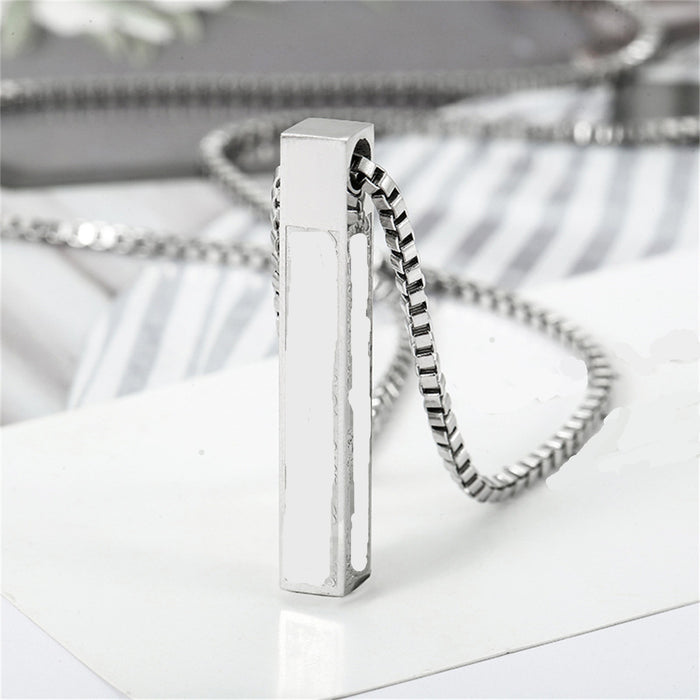 Wholesale Stainless steel bar pendant titanium steel necklace