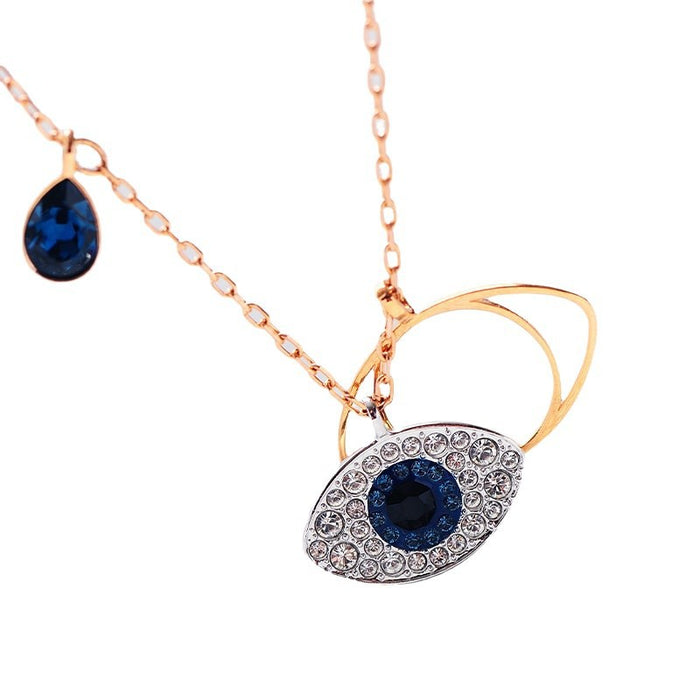 Wholesale Devil's Eye necklace, crystal collarbone chain