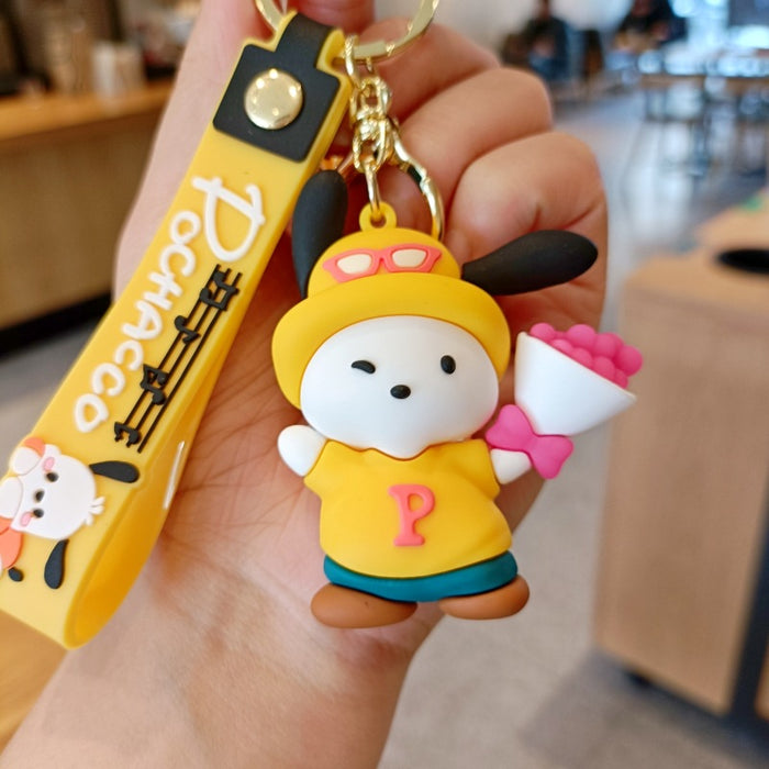 Wholesale Cute 3D Doll Silicone Keychain JDC-KC-MingT136