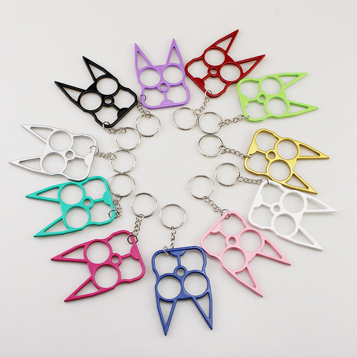 Wholesale Chic White Cat Ear Knuckle Metal Self Defense Accessory For Resale