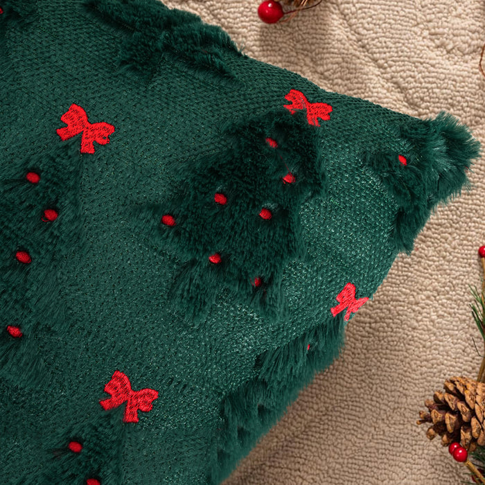 Wholesale Christmas bow embroidered pillowcase