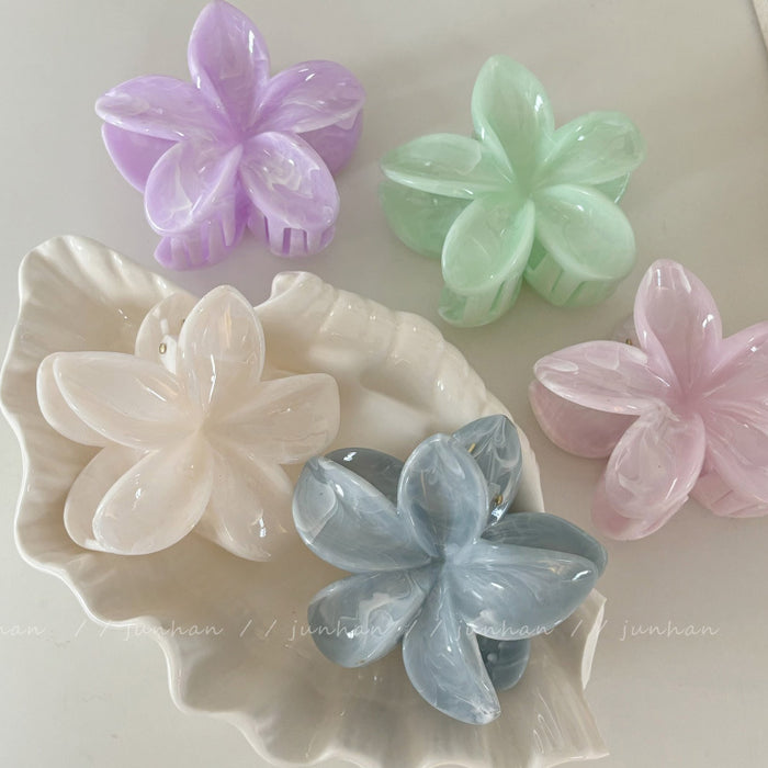 Wholesale Spotted Flower Grab Clip Back of Head Hair Shark Clip Hair Accessories