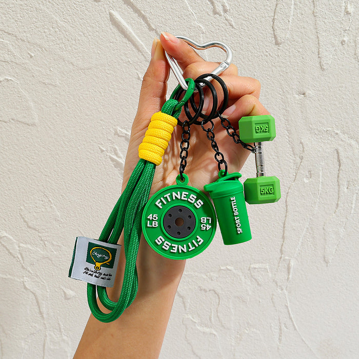Wholesale Creative Mini Dumbbell Keychain