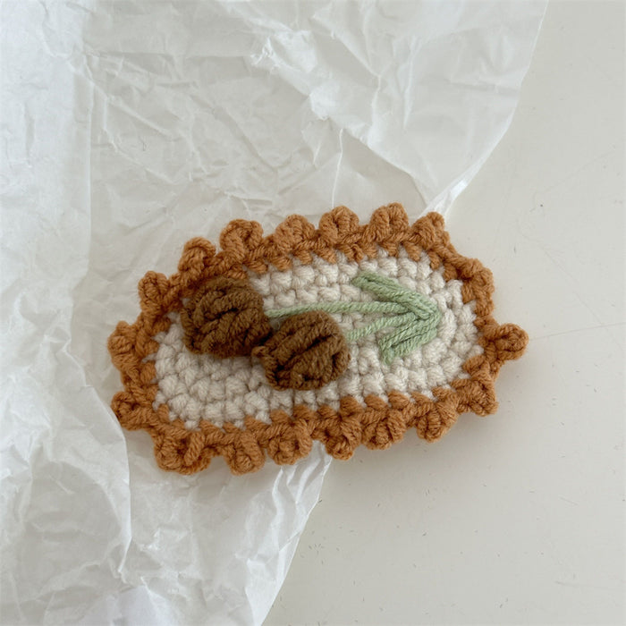 Wholesale Crochet Handmade Embroidered Cute Hair Clips