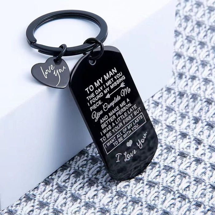 Wholesale Valentine's Day Anniversary Gift Stainless Steel Keychain JDC-KC-TangMumao001