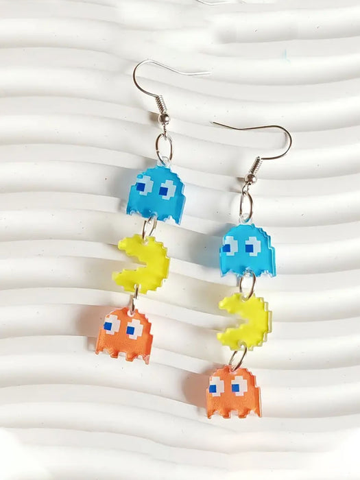 Wholesale Cute Colorful Little Monster Acrylic Earrings