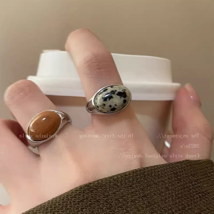 Wholesale Open mouth ring, female niche design, light luxury, high-end sensory food ring, retro decoration