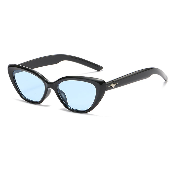 Wholesale Cat-eye small face sunglasses for women black small frame sunglasses sun protection style photo shoot