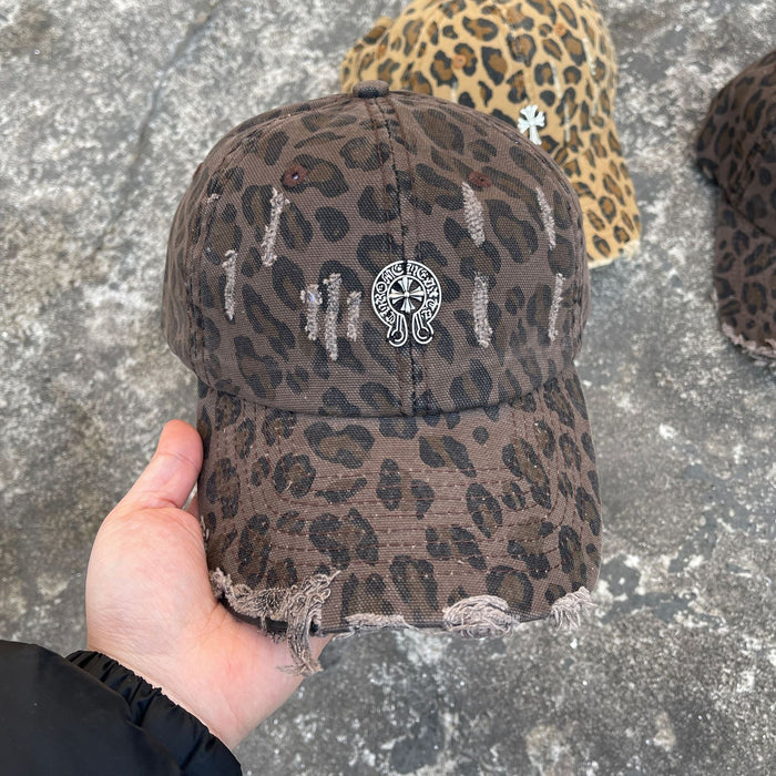 Wholesale Vintage Leopard Print Cross Flower Cotton Baseball Cap JDC-FH-ZunKai005