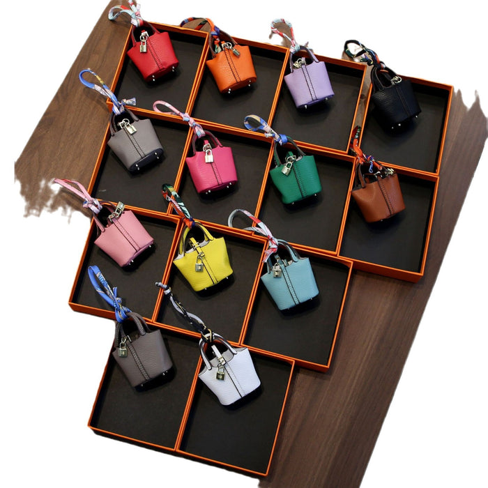 Wholesale Microfiber Leather Small Vegetable Basket Keychain JDC-KC-BaiCheng001