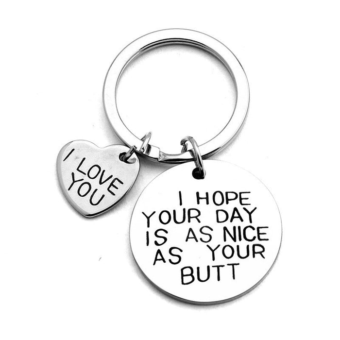 Wholesale Valentine's Day Anniversary Gift Stainless Steel Keychain JDC-KC-TangMumao001