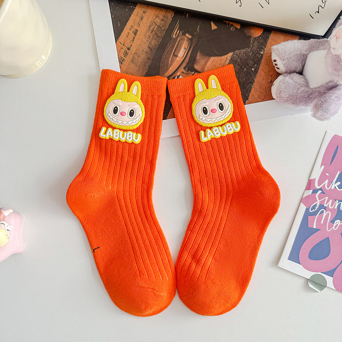 Wholesale Colorful Cartoon Accessories for Spring and Autumn Mid-Calf Socks for Boys and Girls