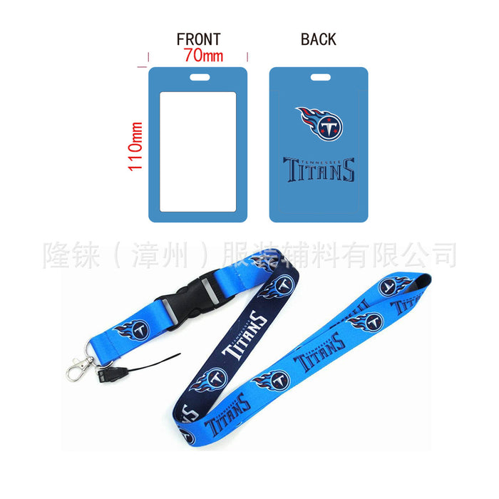 Wholesale of 10pcs/pack Rugby Card Set Polyester Hanging Cord Keychain JDC-KC-LongL001