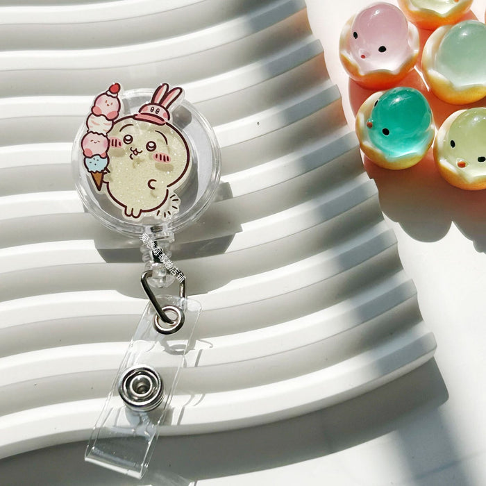 Wholesale Cute student retractable name tag clip Badge Reels