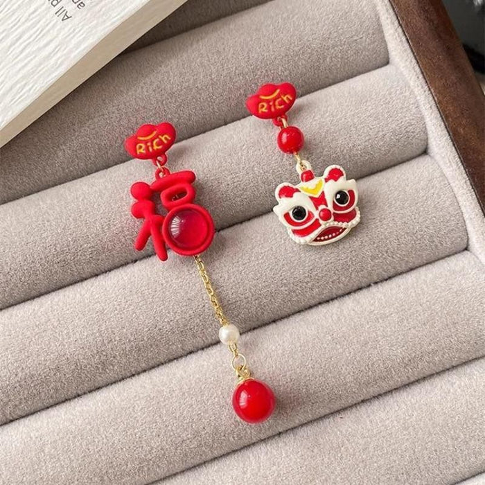 Wholesale   earrings red  tassel earrings S925 earrings