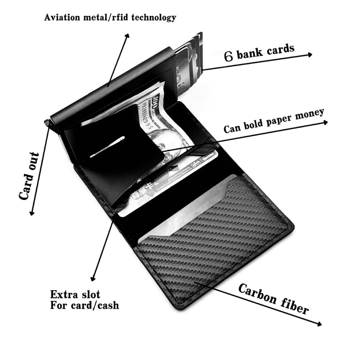 Wholesale RFID Blocking Card Case Chic Metal Wallet for Daily Matching MOQ≥2