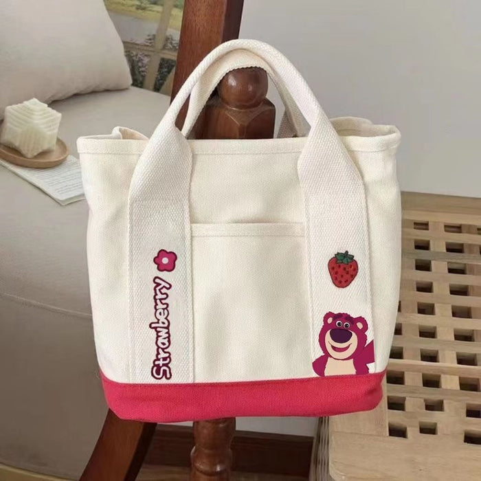 Wholesale Women's Bag Girls Heart Ins Cute Bear Embroidered Handbag Large Capacity Shoulder Bag