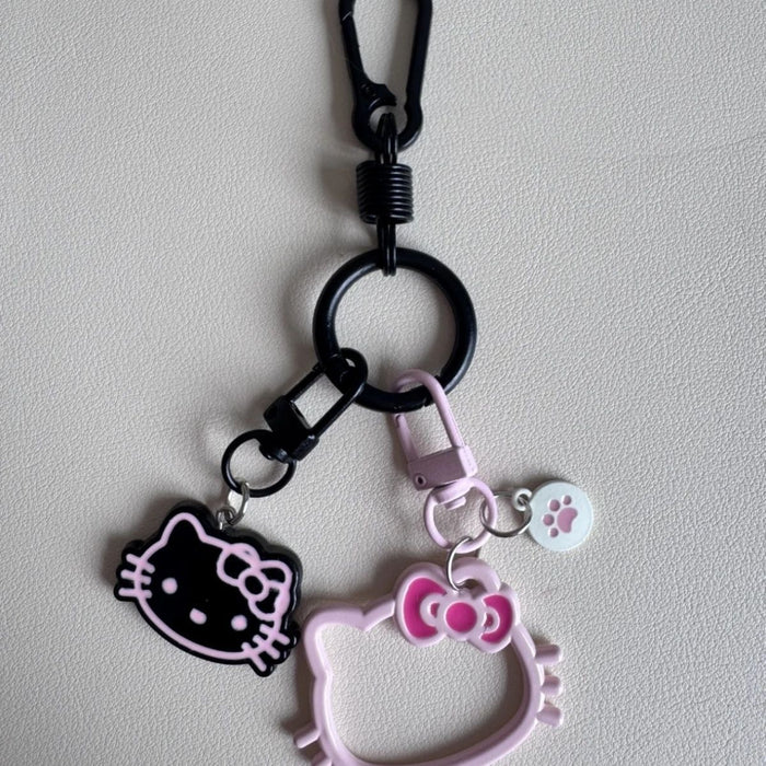 Wholesale Resin Cat Head Keychain Bag Charm With Cute Cartoon Design For Girls And Students