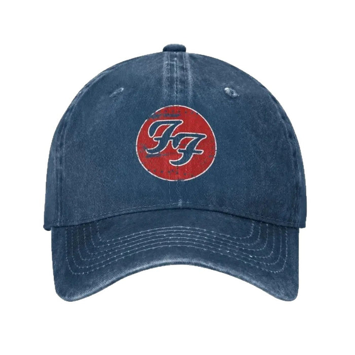 Wholesale Retro Rock Band Printed Baseball Cap Adjustable Black Curved Brim Dome Hat