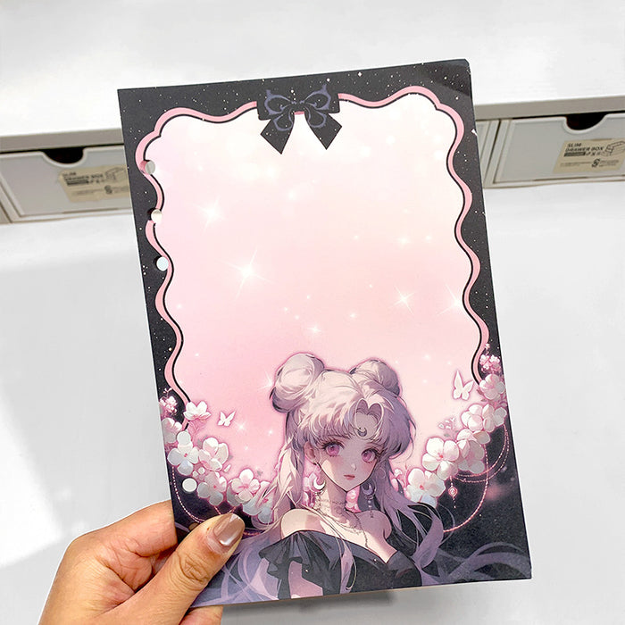 Wholesale 5pcs A5 Card Album with Colorful Inner Pages,  Cartoon Detachable Loose-Leaf Book Replacement Core