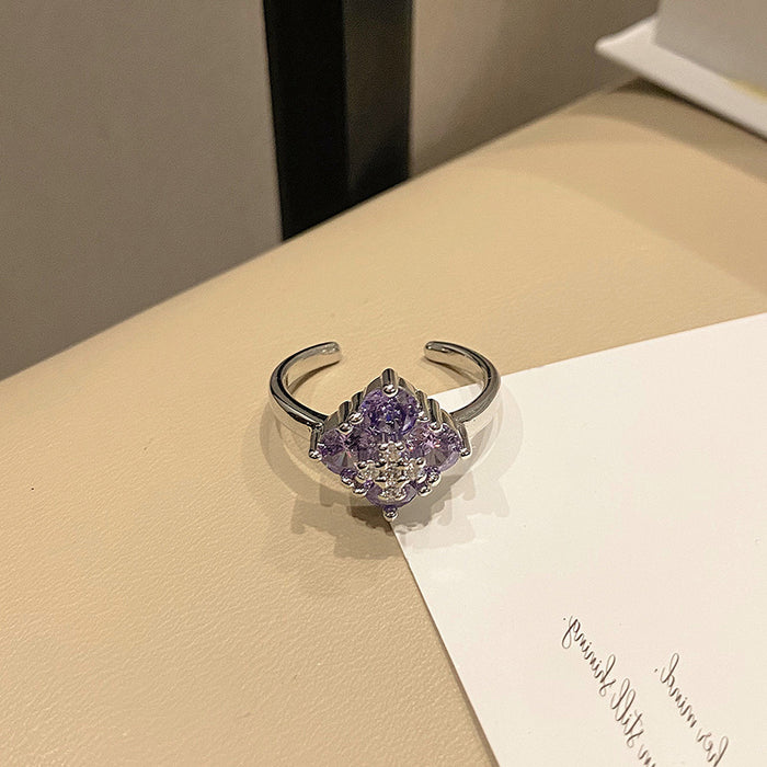 Wholesale Exquisite niche zircon butterfly diamond ring with minimalist layering style and versatile ring accessories