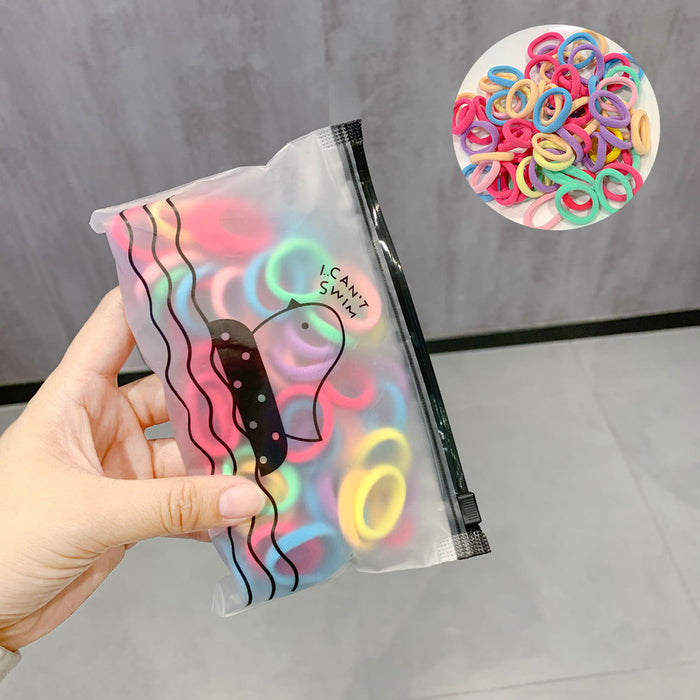 Wholesale 3cm Kidsren's Hair Scrunchies Colorfulful Seamless Hair Rope Hair Rubber Band
