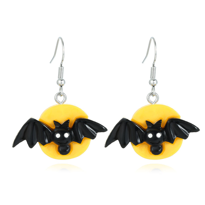 Wholesale Acrylic Skeleton Hand Earrings Horror Atmosphere  Tricky Bat Ghost Earrings