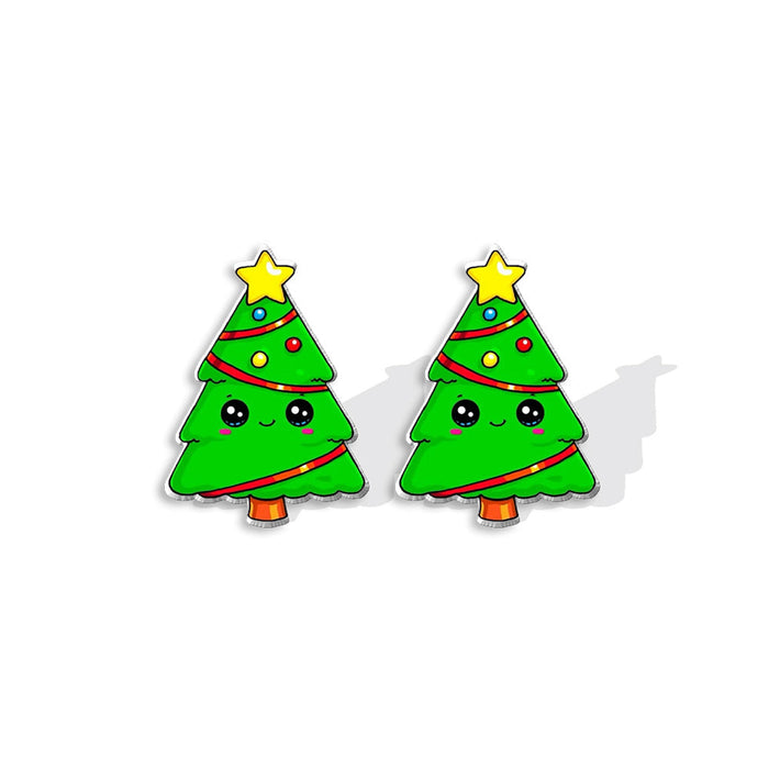 Wholesale Earrings Plastic Christmas Tree Cookies JDC-ES-XiangL081