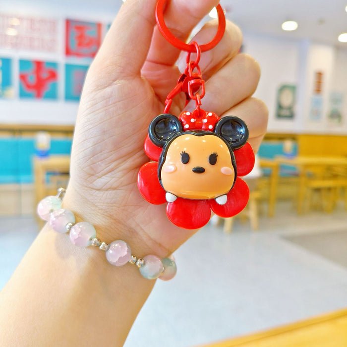 Wholesale Rotating Sunflower Cartoon Keychain Cute Children's Backpack Pendant Doll Machine Gift