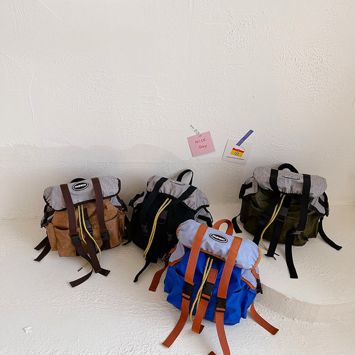 Wholesale Children's lightweight backpack, outdoor canvas bag, minimalist sports style, outdoor