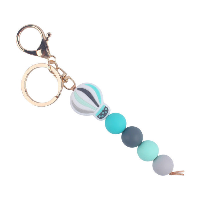 Wholesale Cartoon Hot Air Balloon Silicone Keychains