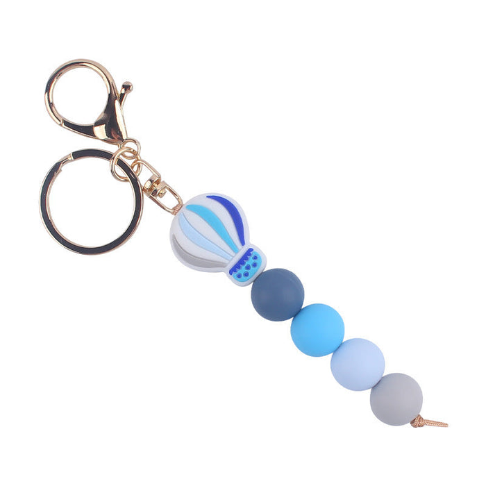 Wholesale Cartoon Hot Air Balloon Silicone Keychains