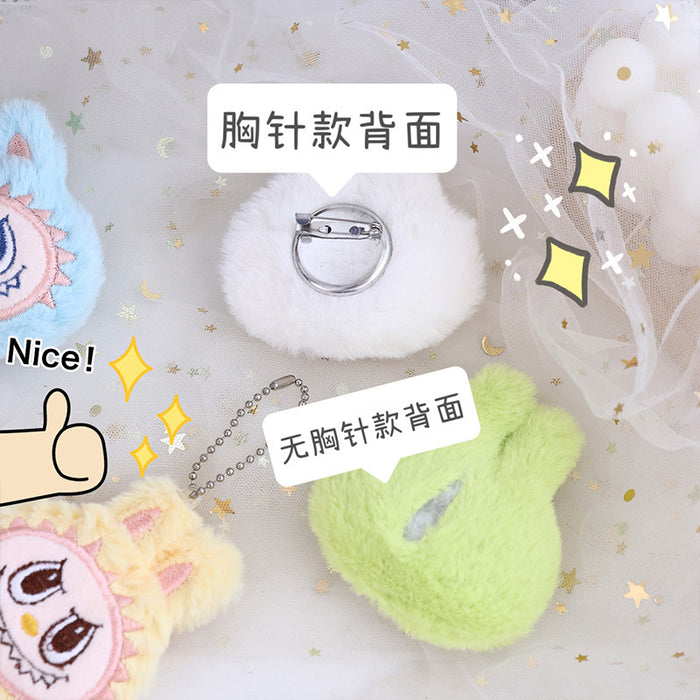 Wholesale Cartoon Brooch Plush Batch Cute Cloth Doll Toy Bag Pendant Clothing Accessories