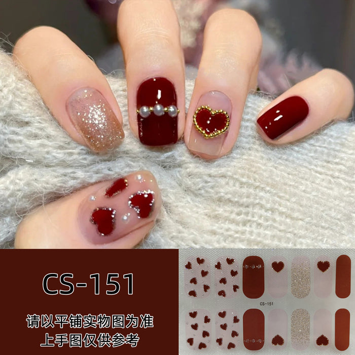 Wholesale No-bake Gel Waterproof Long-lasting 3D Nail Stickers JDC-NS-ARS004