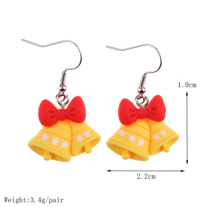 Wholesale Earrings Resin Santa Snowman Elk Christmas Tree JDC-ES-niqing024