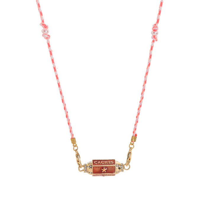 Wholesale Valentine' s Day Colorful Tarot Card Star Eye Pendant Necklace