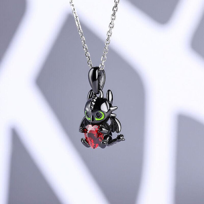 Wholesale Halloween Dark Cartoon Dragon Necklace JDC-NE-jinmiao002