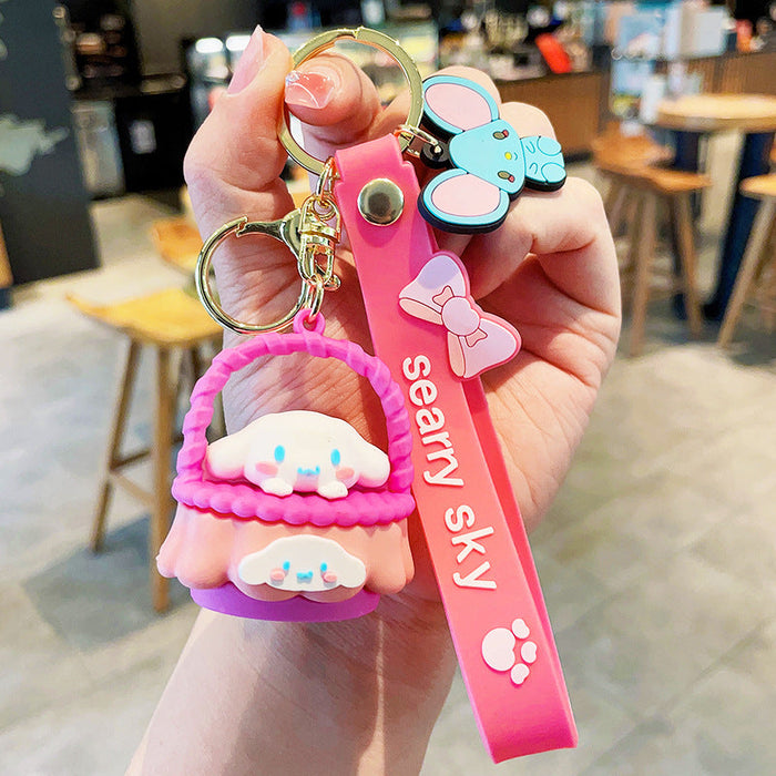 Wholesale Cute Flower Basket Doll Keychain JDC-KC-LeZ007