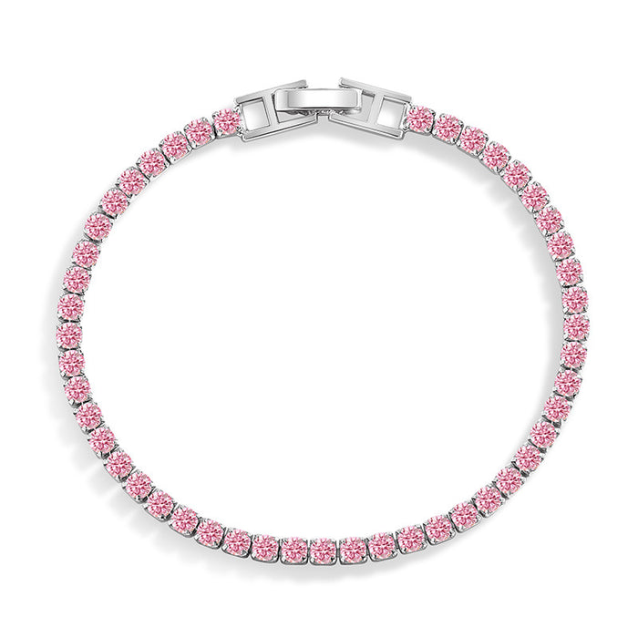 Wholesale Diamond-Set Contion Tennis Bracelet - Stylish Cubic Zirconia Cuff for Women - Boutique Resale