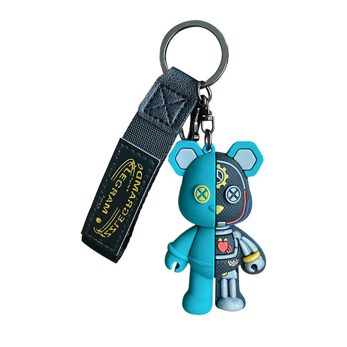 Wholesale Silicone Creative Semi-Anatomy Mechanical Bear Keychain