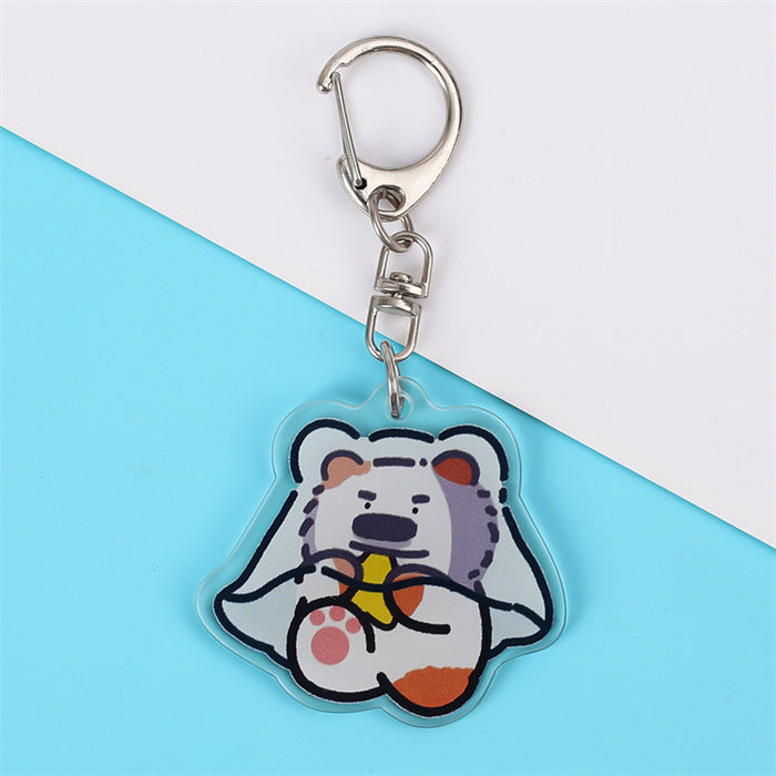 Wholesale Acrylic  Pumpkin Ghost Keychain Cute Double-sided Pendant Fashion Accessory for Gift