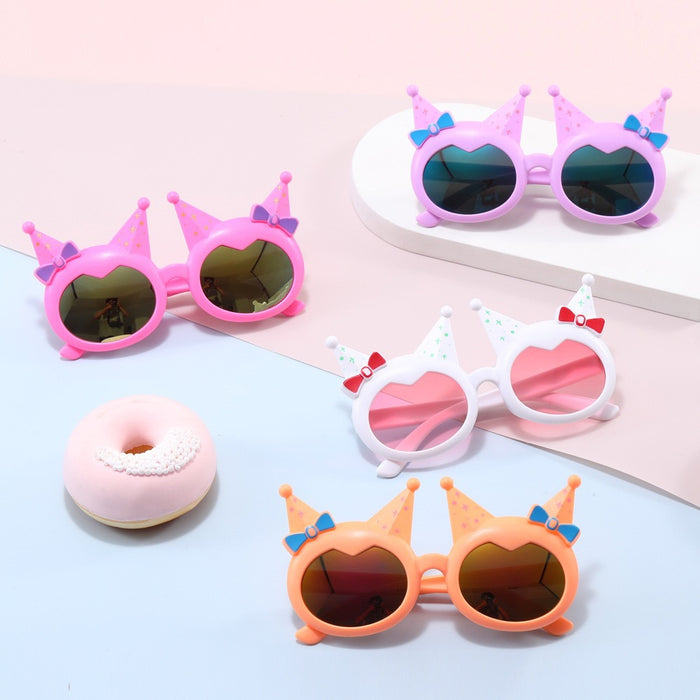 Wholesale Children's Glasses Baby Girl Princess Bow Sunglasses Fashion Girl Male Fashion Show