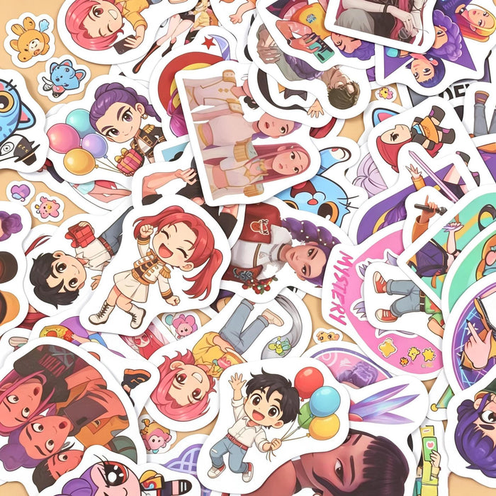 Wholesale 63 Sheet K Pop Sticker Gift Set Cute Cartoon DIY Craft Supply For Journaling